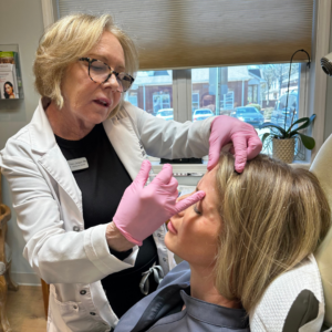 Registered Aesthetic Nurse Injector administers Botox to a patient 